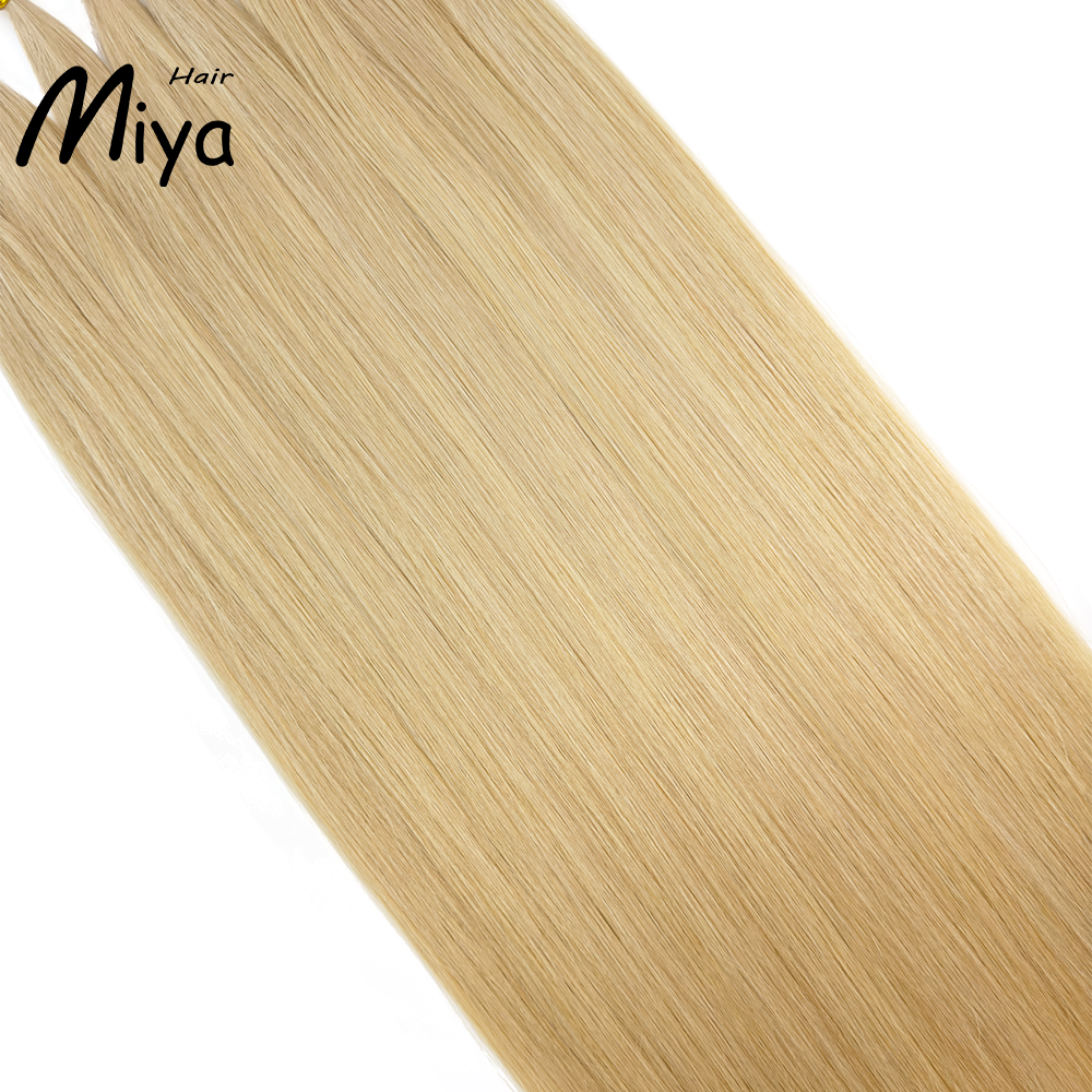 Piano Blonde Highlight Virgin Hair Keratin Hair Best Quality Double Drawn 100% Cuticle Aligned Human Hair From One Donor 16-30inch Flat Tip Hair Unprocessed Hair