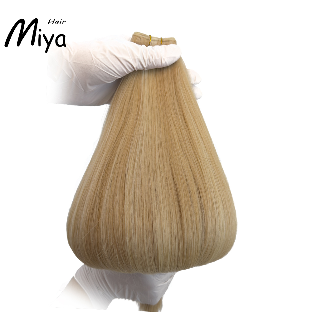 Piano Extensions Highlight Blonde Genius Weft Best Quality Double Drawn 100% Cuticle Aligned Human Hair Extensions Virgin Hair Remy Hair 16-30inch From One Donor