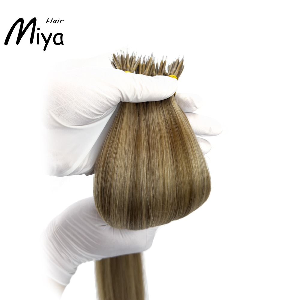 Piano Nano Highlight Brown Virgin Hair Nano Ring Hair Best Quality Double Drawn 100% Cuticle Aligned Human Hair From One Donor 16-30inch Nano Bead Hair Extensions Nano Hair