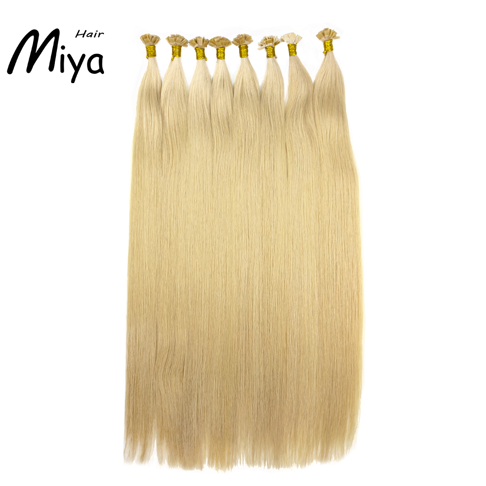 Warm Blonde Extensions Virgin Hair Keratin Hair Best Quality Double Drawn 100% Cuticle Aligned Human Hair From One Donor 16-30inch Virgin Hair Flat Tip Hair Unprocessed Hair