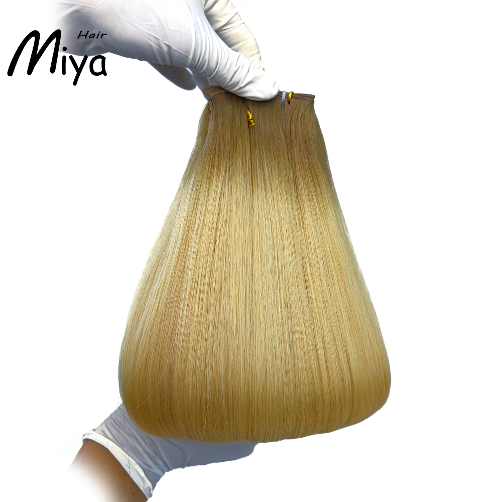 Ombre Hair Blonde Genius Weft Best Quality Double Drawn 100% Cuticle Aligned Human Hair From One Donor 16-30inch Human Hair Extensions