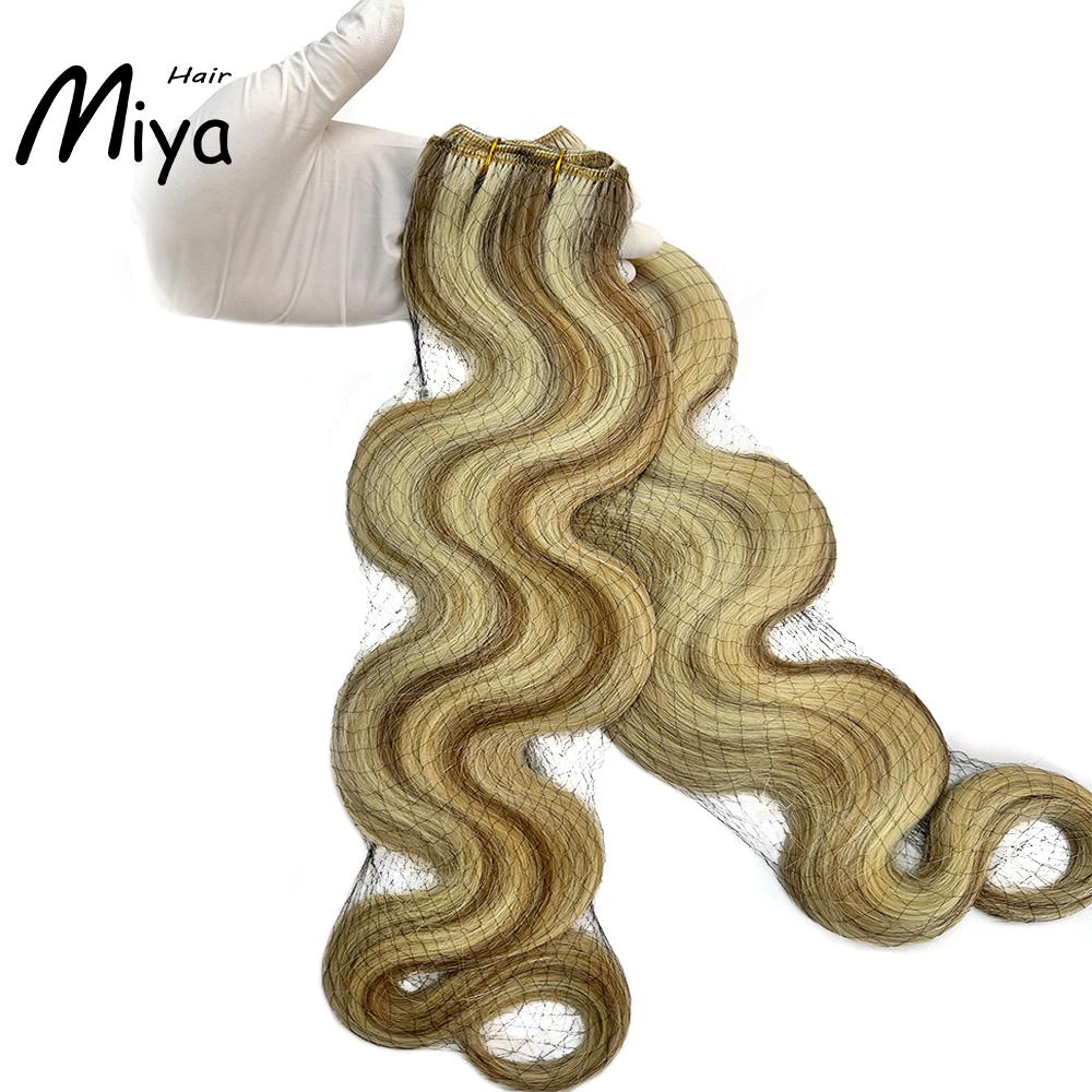 Piano Extensions Highlight Weft Blonde Hair Body Wave Bundles Best Quality From One Donor Double Drawn 100% Cuticle Aligned Human Hair Extensions Machine Weft Volume Weft Hair Weft Hair Bundles