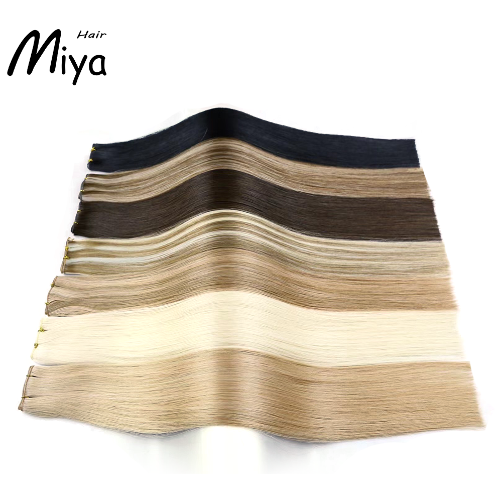 The Best Quality Double Drawn Genius Weft 100% Cuticle Aligned Human Hair From One Donor 18-24inch Hair Extensions Unprocessed Hair