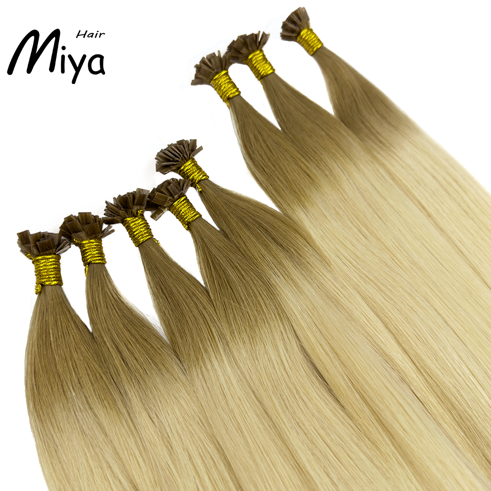Ombre Extensions Blonde Keratin Hair Best Quality Double drawn 100% Cuticle Aligned Human Hair From One Donor 16-30inch Flat Tip Hair Unprocessed Hair