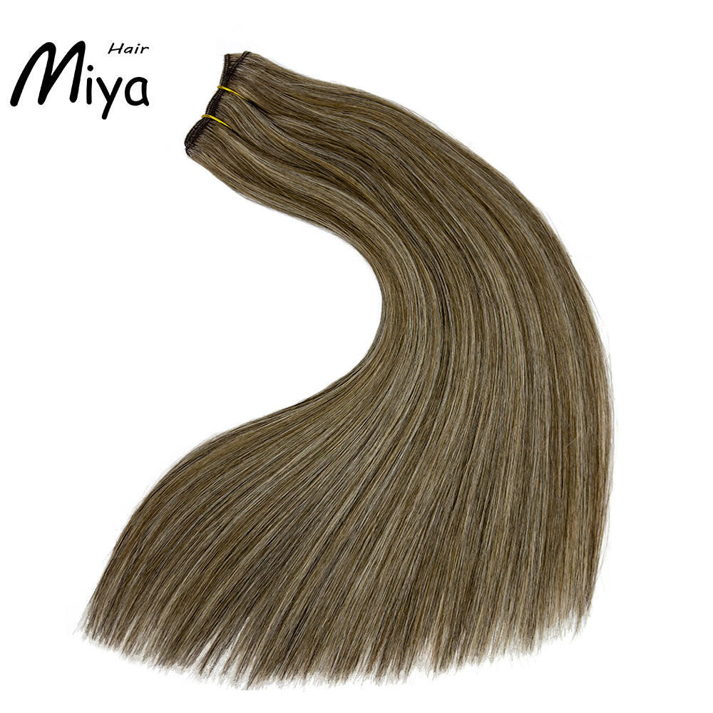 Piano Hair Highlight Weft Best Quality Double Drawn 100% Cuticle Aligned Human Hair Extensions From One Donor Volume Weft Machine Weft Hair Weft Hair Bundles