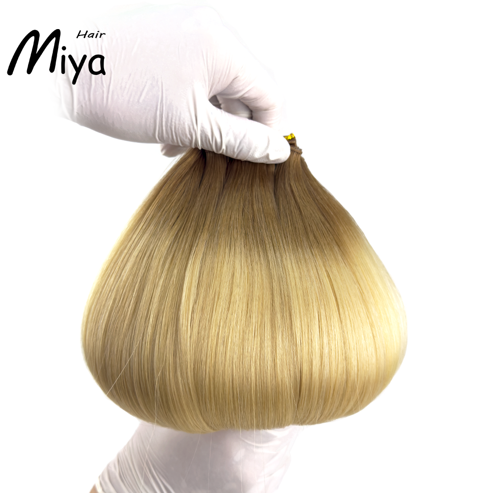 Ombre Blonde Genius Weft Best Quality Double Drawn 100% Cuticle Aligned Human Hair From One Donor 16-30inch Human Hair Extensions