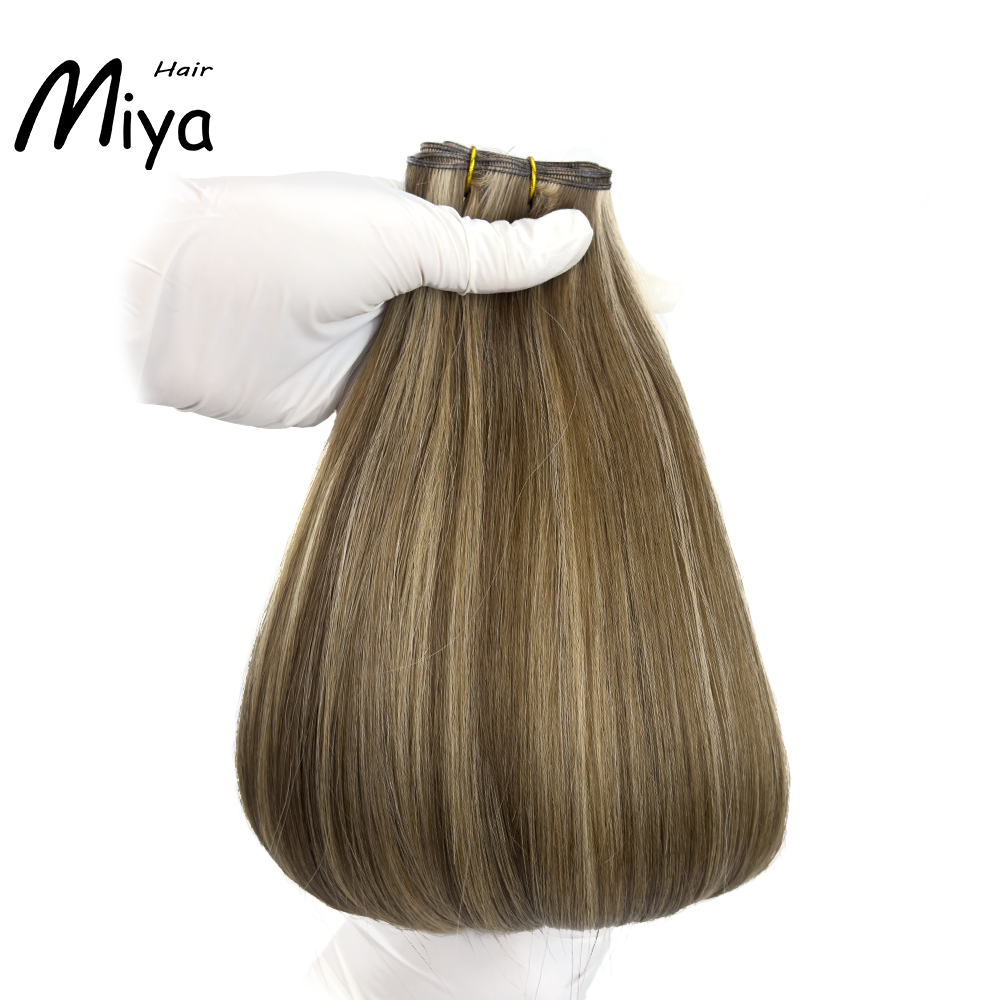 Piano Hair Highlight Extensions Blonde Genius Weft Best Quality Double Drawn 100% Cuticle Aligned Human Hair From One Donor 16-30inch Extensions