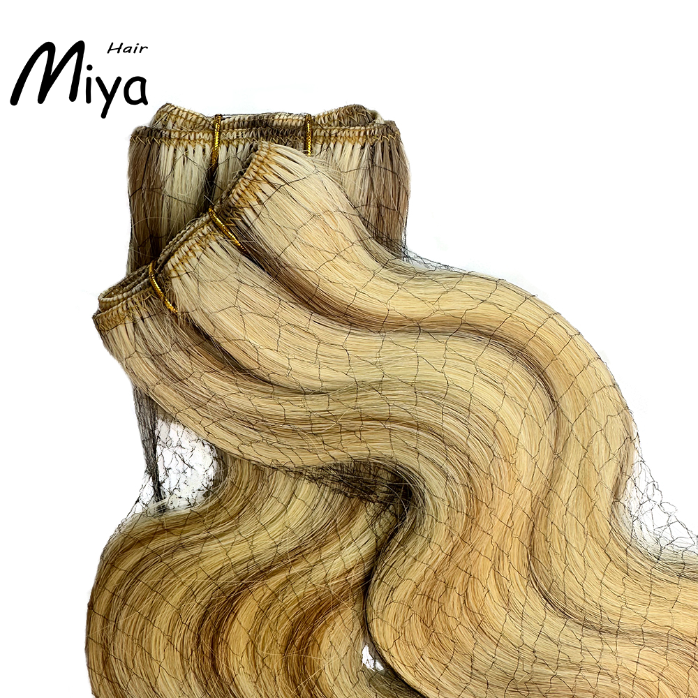 Piano Extensions Highlight Weft Blonde Hair Body Wave Bundles Best Quality From One Donor Double Drawn 100% Cuticle Aligned Human Hair Extensions Machine Weft Volume Weft Hair Weft Hair Bundles