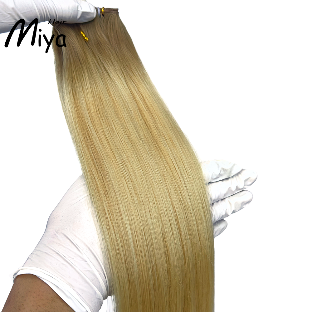 Ombre Hair Blonde Genius Weft Best Quality Double Drawn 100% Cuticle Aligned Human Hair From One Donor 16-30inch Human Hair Extensions