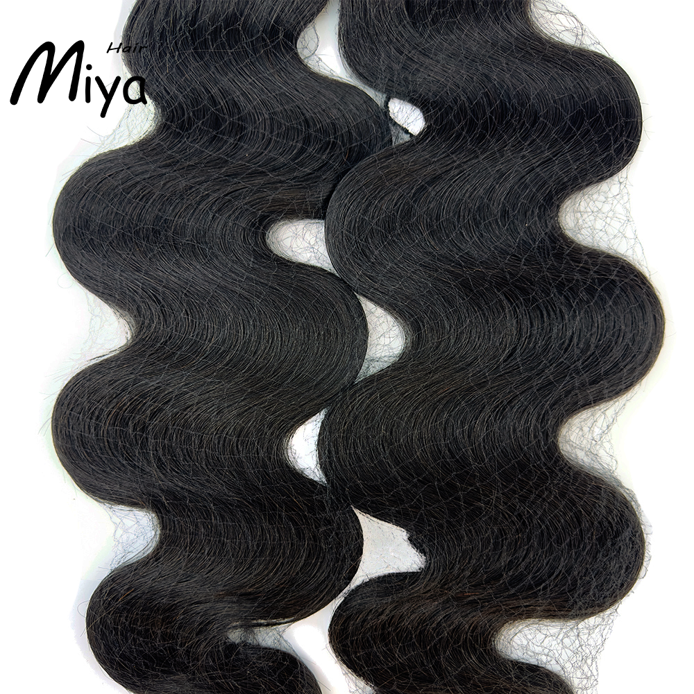 Natural Black Bundles Body Wave Bundles Natural From One Donor Extensions Best Quality Double Drawn 100% Cuticle Aligned Human Hair Extensions Machine Weft Volume Weft Hair Weft Hair Bundles
