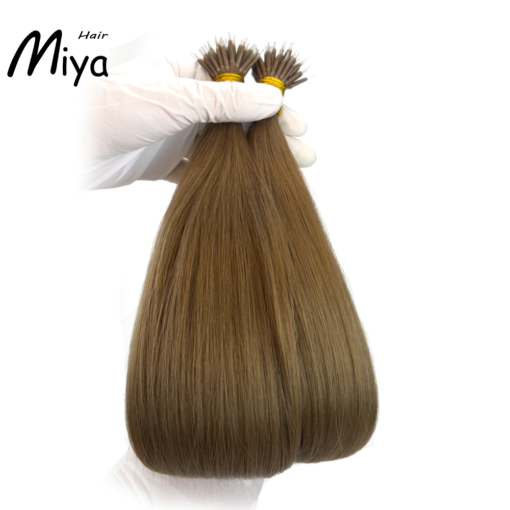 Light Brown Nano Virgin Hair Nano Ring Hair Best Quality Double Drawn 100% Cuticle Aligned Human Hair From One Donor 16-30inch Nano Bead Hair Extensions Nano Hair