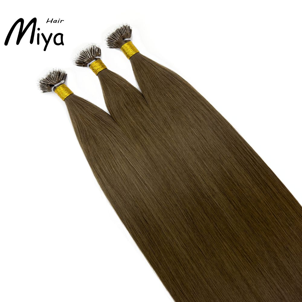Brown Hair Virgin Hair Nano Ring Hair Best Quality Double Drawn 100% Cuticle Aligned Human Hair From One Donor 16-30inch Nano Bead Hair Extensions Nano Hair