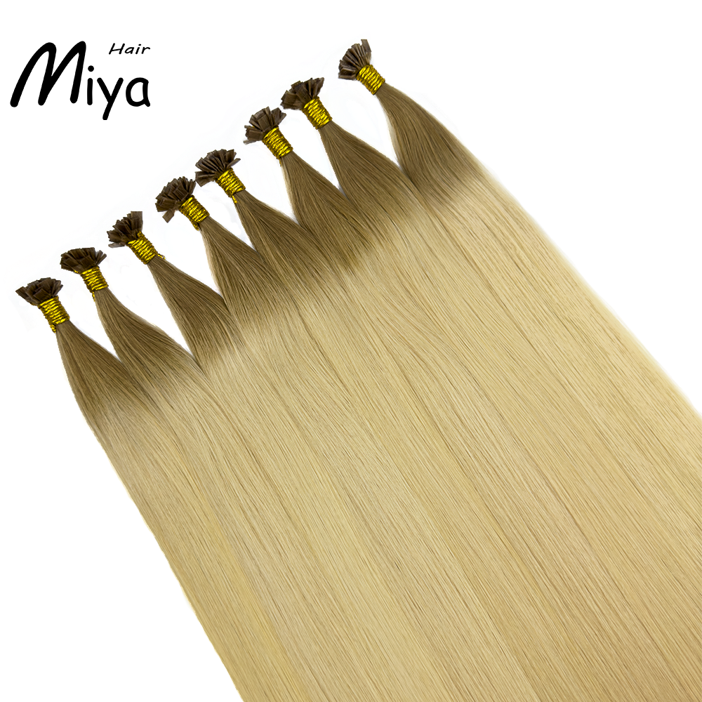 Ombre Extensions Blonde Keratin Hair Best Quality Double drawn 100% Cuticle Aligned Human Hair From One Donor 16-30inch Flat Tip Hair Unprocessed Hair