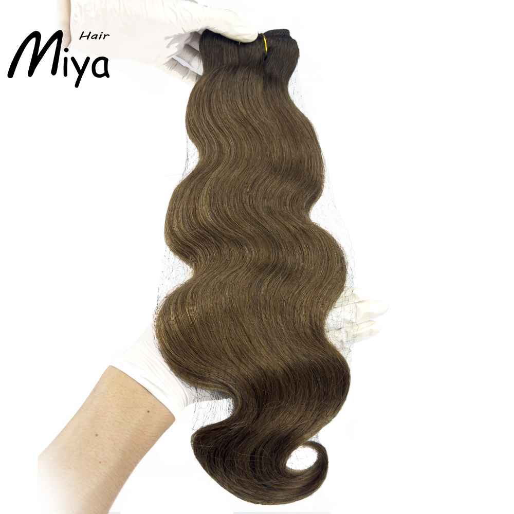 Ombre Weft Brown Bundles Dark Root Body Wave Best Quality Double Drawn 100% Cuticle Aligned Human Hair Extensions From One Donor Machine Weft Volume Weft Hair Weft Hair Bundles