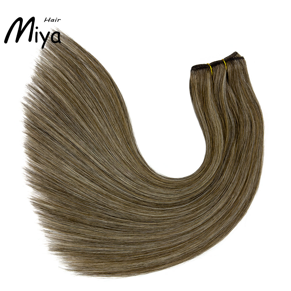 Piano Hair Highlight Weft Best Quality Double Drawn 100% Cuticle Aligned Human Hair Extensions From One Donor Volume Weft Machine Weft Hair Weft Hair Bundles