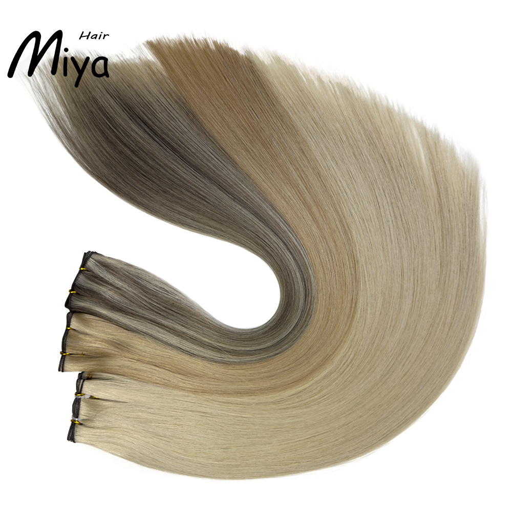 The Best Quality Double Drawn Genius Weft 100% Cuticle Aligned Human Hair From One Donor From One Donor 18-24inch Hair Extensions