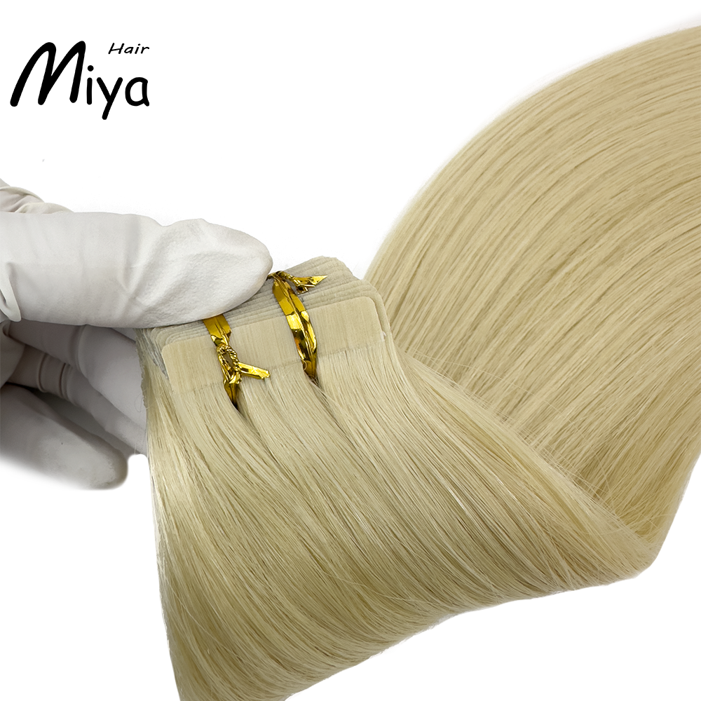Blonde #613 Virgin Hair Tape Ins Best Quality Double Drawn 100% Cuticle Aligned Human Hair From One Donor Tape Hair 16-30inch Tape In Hair