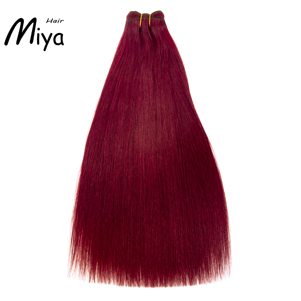 Cranberry Hair Bundles Cranberry Weft Best Quality Double Drawn 100% Cuticle Aligned Human Hair Extensions Machine Weft Volume Weft Hair Weft Hair Bundles From One Donor