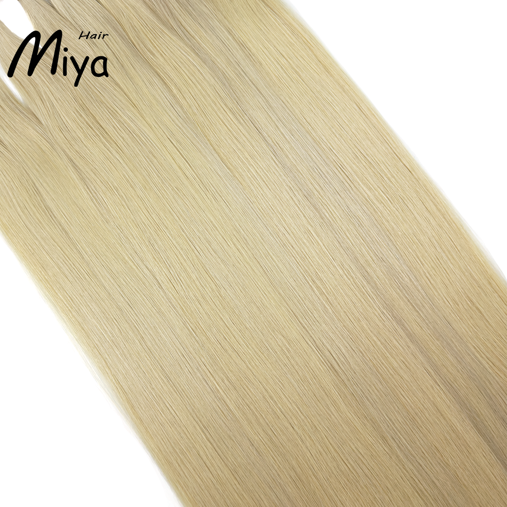 Light Blonde #1001 Virgin Hair Keratin Hair Best Quality Double Drawn 100% Cuticle Aligned Human Hair From One Donor 16-30inch Flat Tip Hair Unprocessed Hair