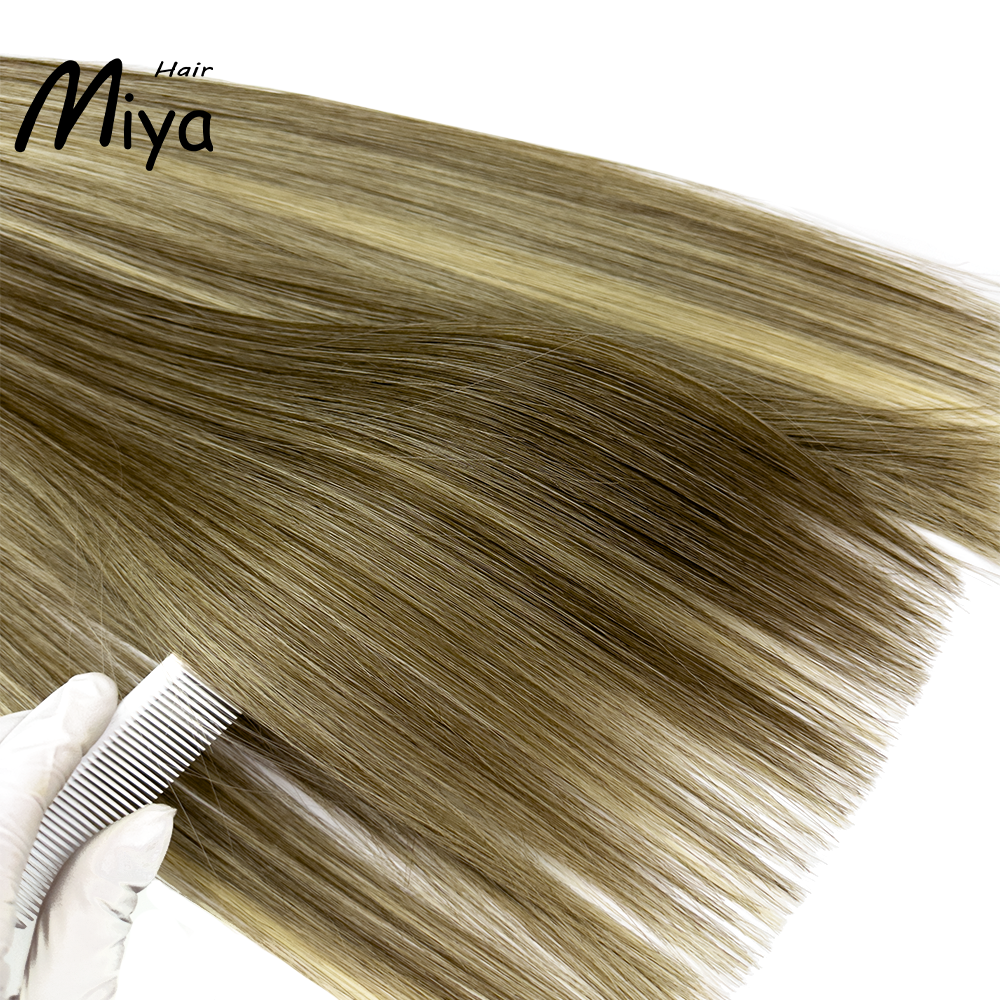 Balayage Extensions Ombre Hair Piano Weft Highlight Bundles Best Quality From One Donor Double Drawn 100% Cuticle Aligned Human Hair Extensions Machine Weft Volume Weft Hair Bundles