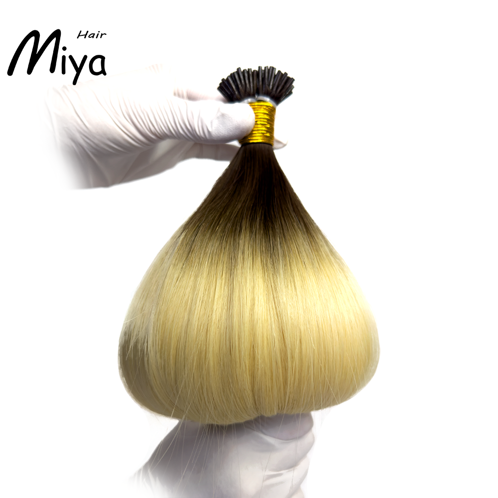 Ombre Blonde I Tip Hair Best Quality Double Drawn 100% Cuticle Aligned Human Hair From One Donor 16-30inch