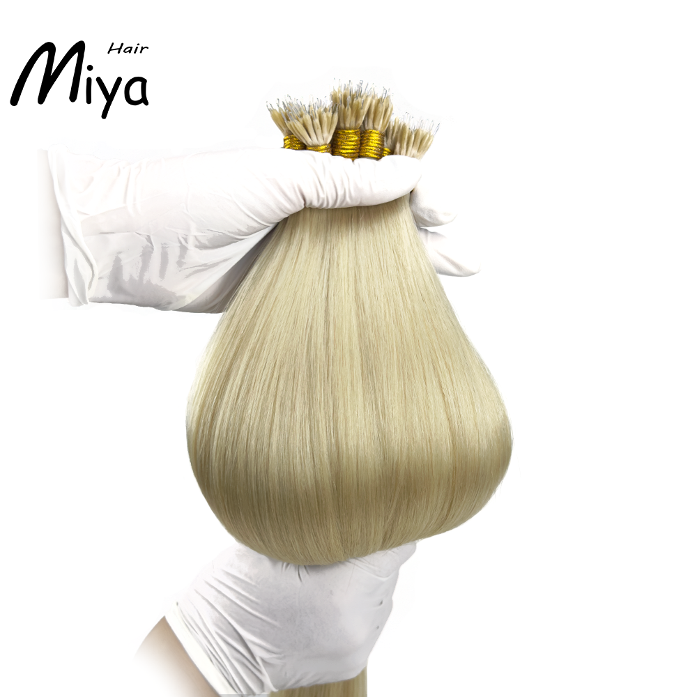 Light Blonde Virgin Hair Nano Ring Hair Best Quality Double Drawn 100% Cuticle Aligned Human Hair From One Donor 16-30inch Nano Bead Hair Extensions Nano Hair