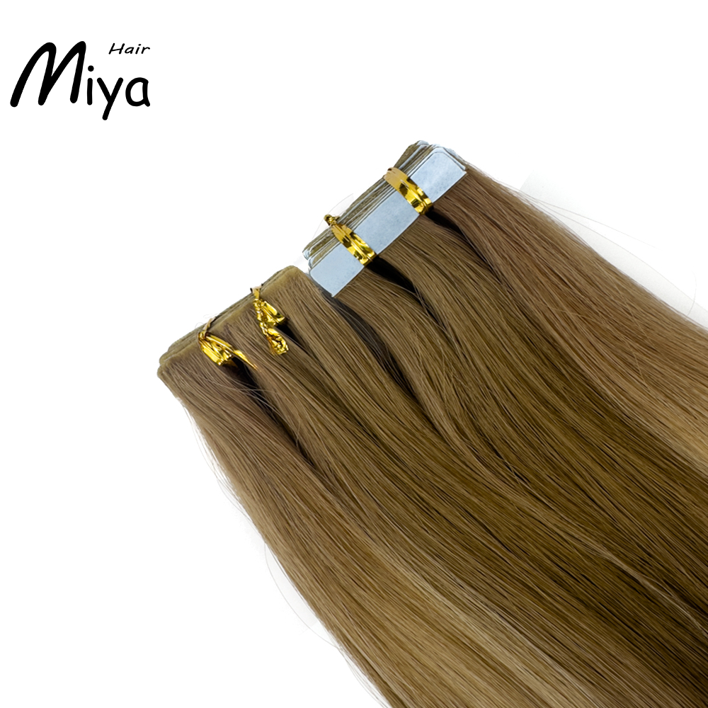 Balayage Tape Hair Virgin Hair Invisible Seamless Injected Tape Ins Best Quality Double Drawn 100% Cuticle Aligned Human Hair From One Donor 16-30inch Tape In Hair