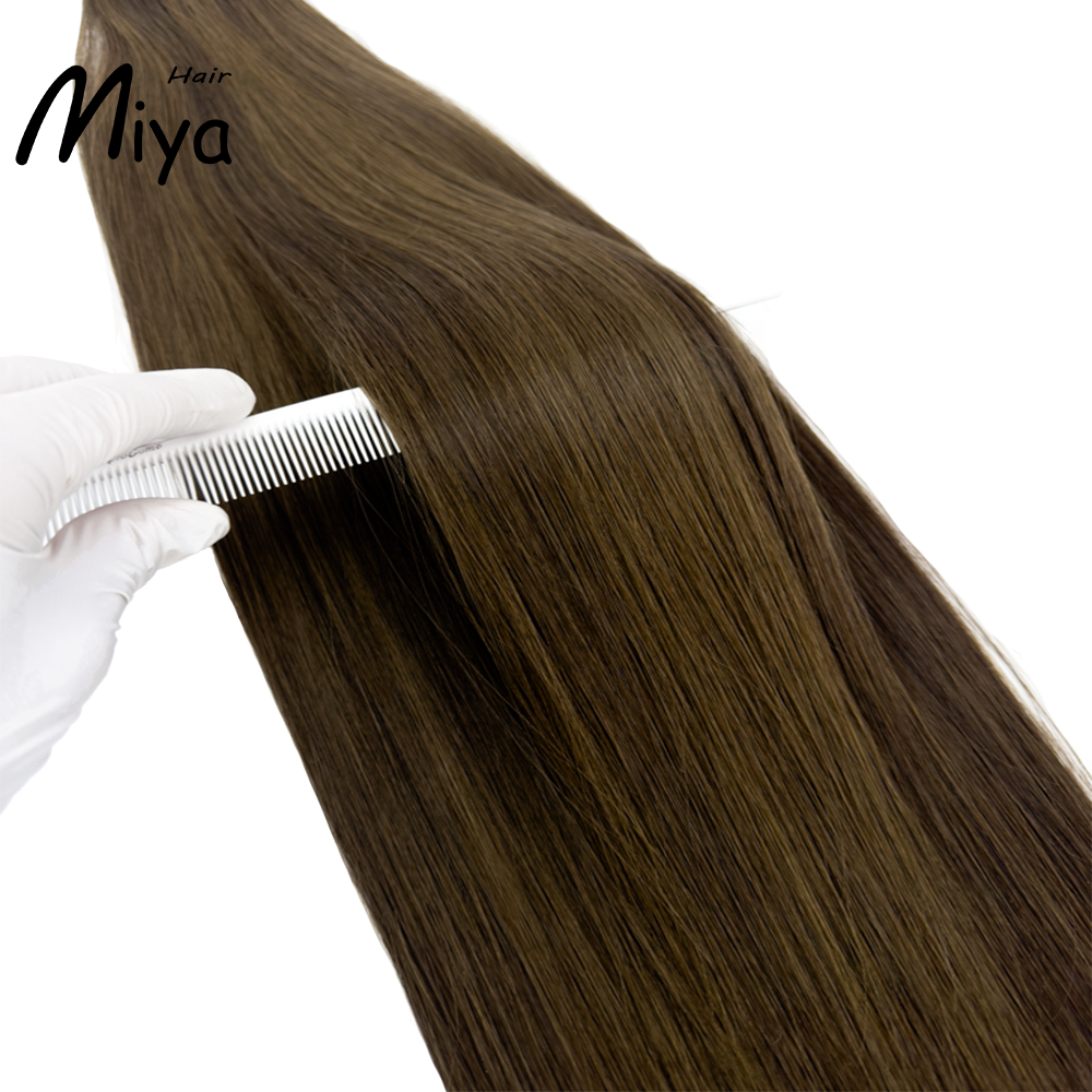 Piano Hair Brown Highlight Blonde Genius Weft Best Quality Double Drawn 100% Cuticle Aligned Human Hair Extensions Unprocessed Hair 16-30inch From One Donor