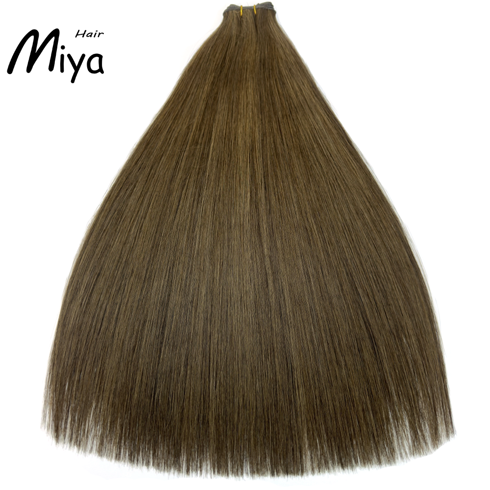 Piano Genius Weft Brown Highlight Blonde Genius Weft Best Quality Double Drawn 100% Cuticle Aligned Human Hair Extensions 16-30inch From One Donor