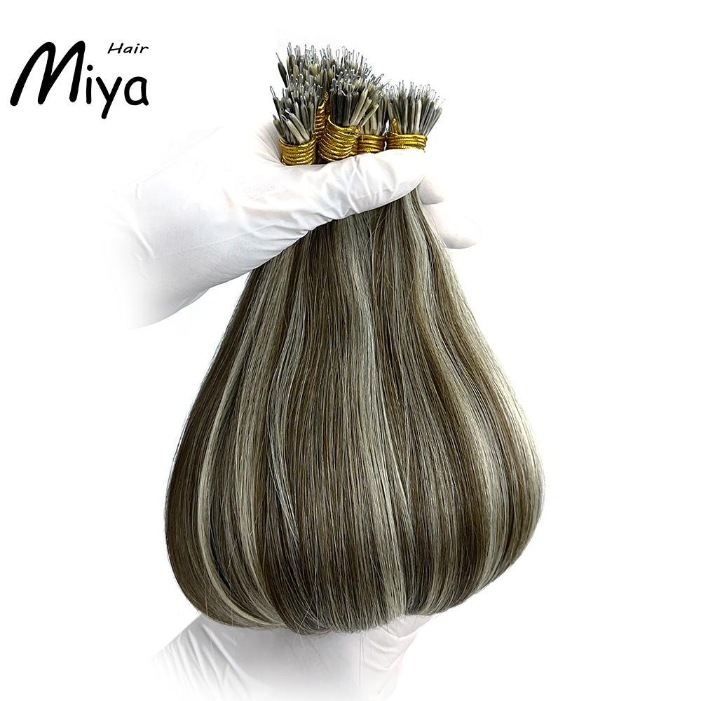 Piano Nano Highlight Hair Virgin Nano Ring Hair Best Quality Double Drawn 100% Cuticle Aligned Human Hair From One Donor 16-30inch Nano Bead Hair Extensions Nano Hair