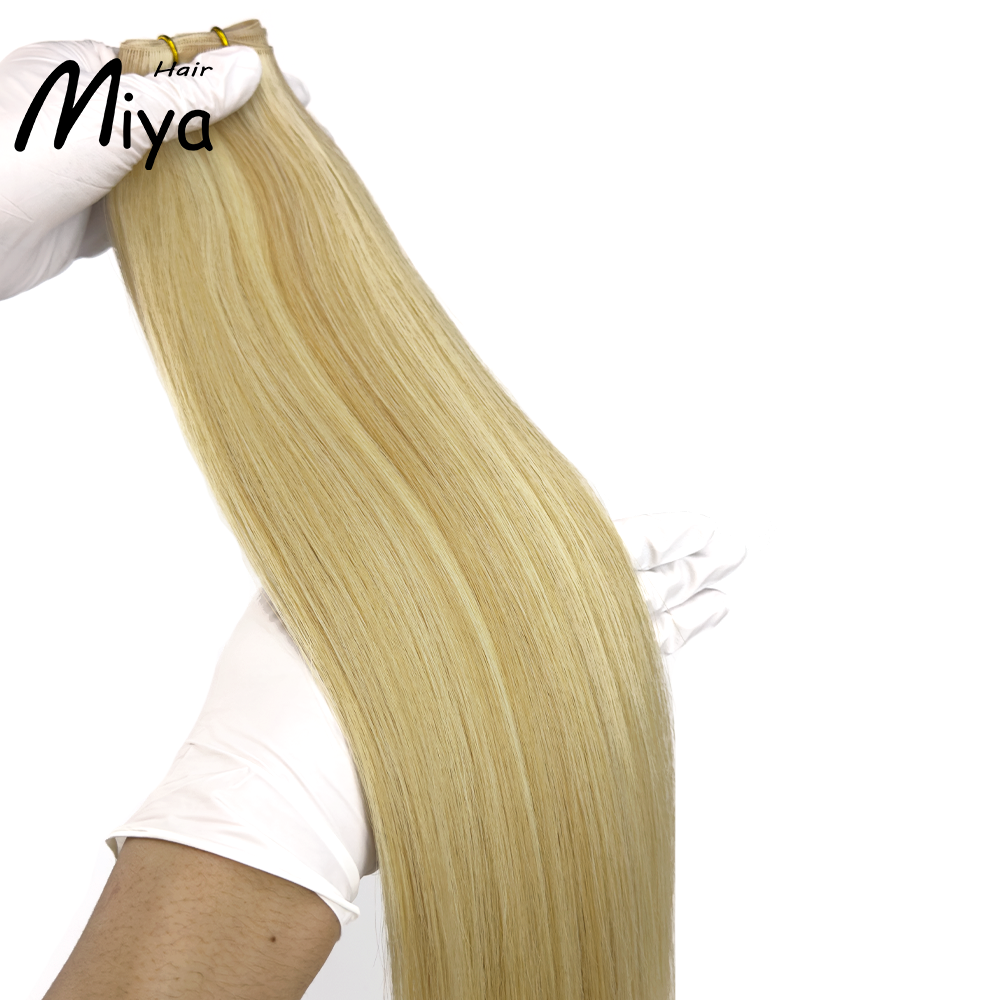 Piano Hair Highlight Blonde Genius Weft Best Quality Double Drawn 100% Cuticle Aligned From One Donor Human Hair 16-30inch Hair Extensions
