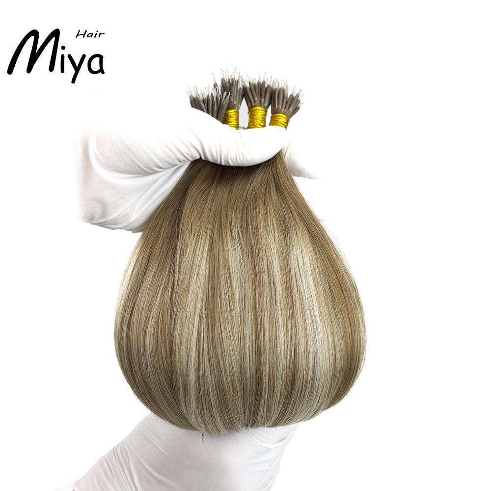 Balayage Hair Ombre Highlight Virgin Hair Nano Ring Hair Best Quality Double Drawn 100% Cuticle Aligned Human Hair From One Donor 18-24inch Nano Bead Hair Extensions Nano Hair
