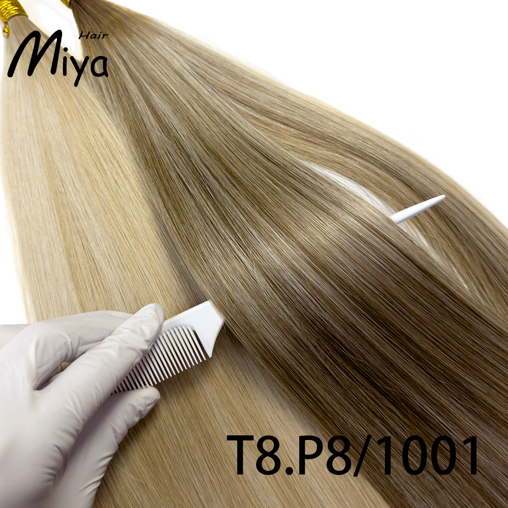 Piano Hair Highlight Balayage Nano Virgin Hair Nano Ring Hair Best Quality Double Drawn 100% Cuticle Aligned Human Hair From One Donor 18-24inch Nano Bead Hair Extensions Nano Hair