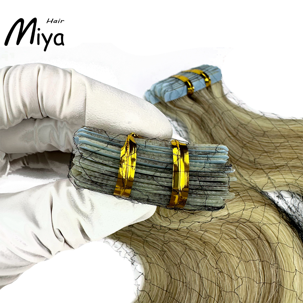 Piano Tape Hair Blonde Highlight Double Line Tape Ins Best Quality Double Drawn 100% Cuticle Aligned Human Hair From One Donor 16-30inch Tape In Hair