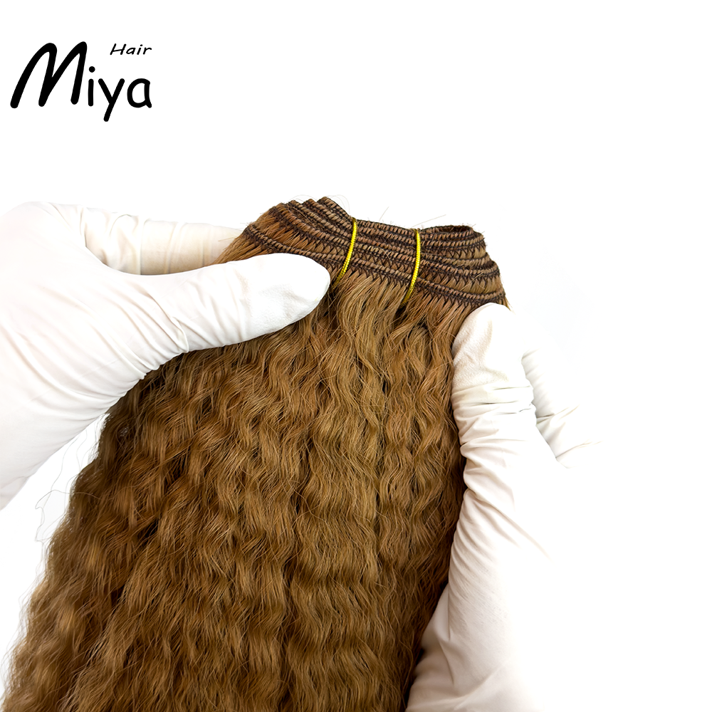 Copper Hair Bundles Highlight Extensions Piano Hair Kinky Straight Bundles Best Quality From One Donor Double Drawn 100% Cuticle Aligned Human Hair Extensions Machine Weft Volume Weft Hair Weft Hair Bundles