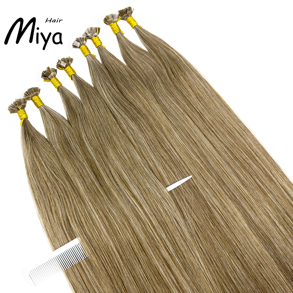 Mixed Hair Keratin Hair Virgin Hair Best Quality Double Drawn 100% Cuticle Aligned Human Hair From One Donor 16-30inch Flat Tip Hair Unprocessed Hair