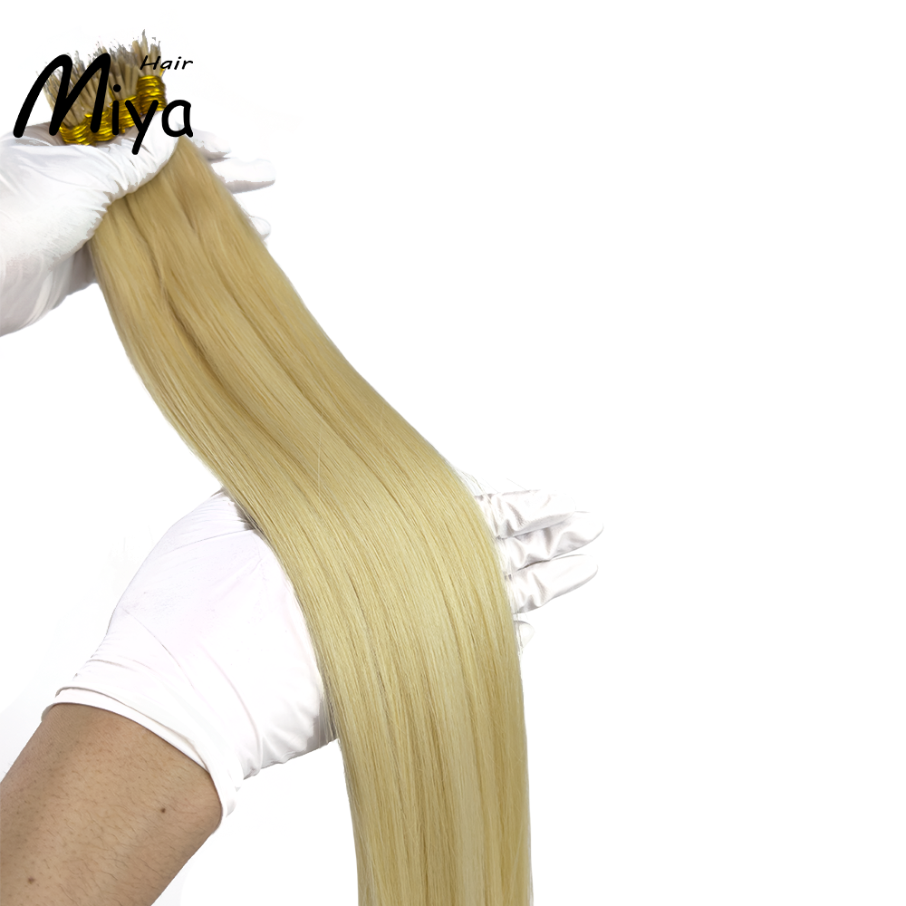 Light Blonde Hair Virgin Hair Nano Ring Hair Best Quality Double Drawn 100% Cuticle Aligned Human Hair From One Donor 16-30inch Nano Bead Hair Extensions Nano Hair