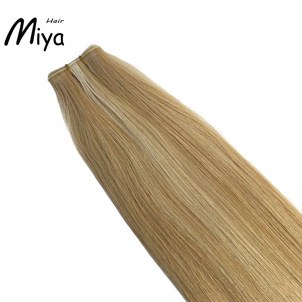 Piano Extensions Highlight Blonde Genius Weft Best Quality Double Drawn 100% Cuticle Aligned Human Hair Extensions Virgin Hair Remy Hair 16-30inch From One Donor