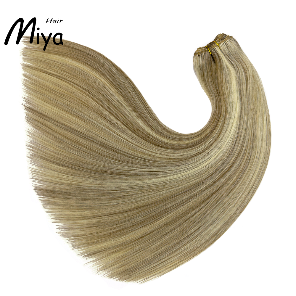 Piano Bundles Highlight Blonde Extensions Best Quality Double Drawn 100% Cuticle Aligned Human Hair Extensions From One Donor Machine Weft Volume Weft Hair Weft Hair Bundles