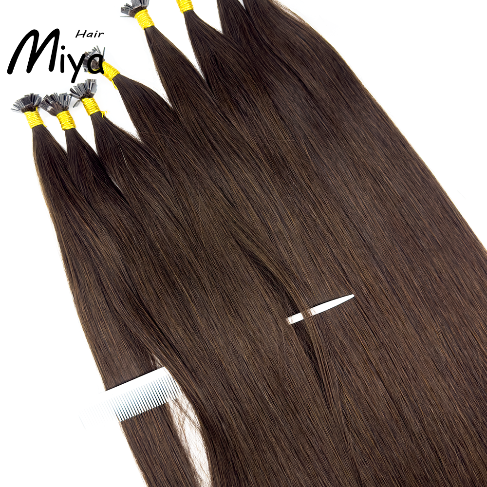 Chocolate Brown Hair #3 Dark Brown Extensions Virgin Hair Keratin Hair Best Quality Double Drawn 100% Cuticle Aligned Human Hair From One Donor 16-30inch Flat Tip Hair Unprocessed Hair