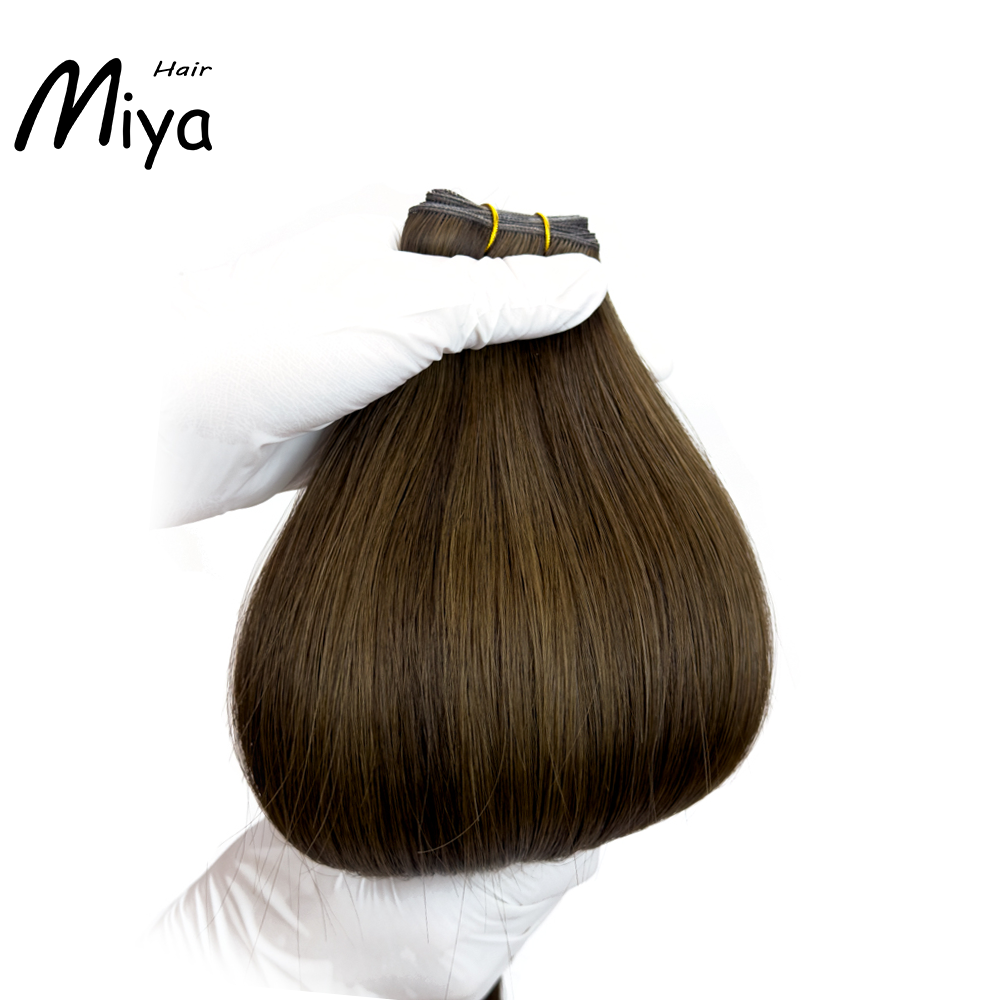 Piano Hair Brown Highlight Blonde Genius Weft Best Quality Double Drawn 100% Cuticle Aligned Human Hair Extensions Unprocessed Hair 16-30inch From One Donor