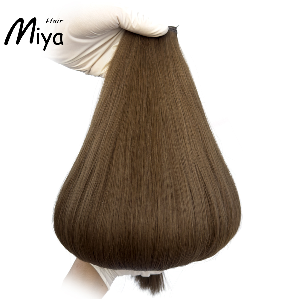 Dark Brown Genius Weft Best Quality Double Drawn 100% Cuticle Aligned Human Hair Extensions 16-30inch From One Donor Virgin Hair Unprocessed Hair