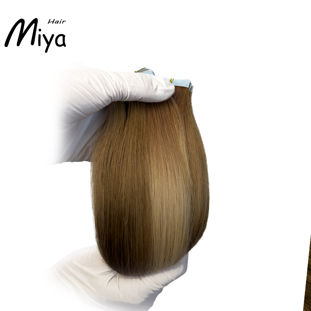 Balayage Tape Hair Virgin Hair Invisible Seamless Injected Tape Ins Best Quality Double Drawn 100% Cuticle Aligned Human Hair From One Donor 16-30inch Tape In Hair