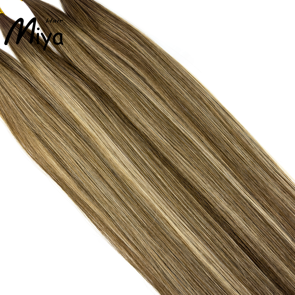 Balayage Blonde Keratin Hair Best Quality Double Drawn 100% Cuticle Aligned Human Hair From One Donor 16-30inch Flat Tip Hair Unprocessed Hair