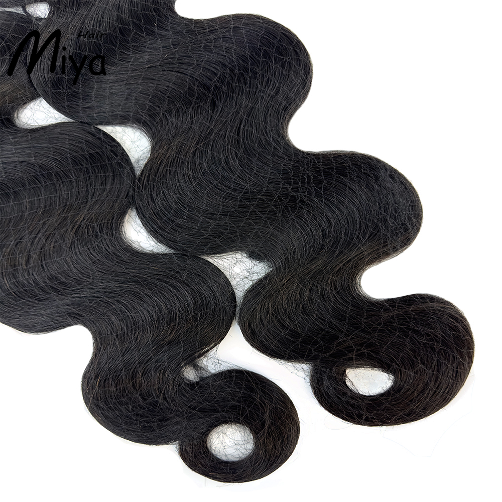 Natural Black Bundles Body Wave Bundles Natural From One Donor Extensions Best Quality Double Drawn 100% Cuticle Aligned Human Hair Extensions Machine Weft Volume Weft Hair Weft Hair Bundles