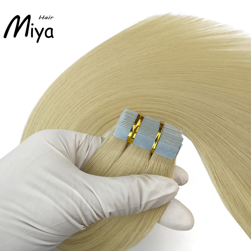 Blonde #613 Virgin Hair Tape Ins Best Quality Double Drawn 100% Cuticle Aligned Human Hair From One Donor Tape Hair 16-30inch Tape In Hair