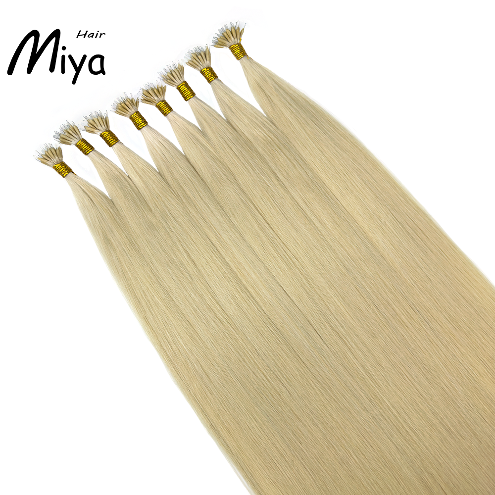 Light Blonde Virgin Hair Nano Ring Hair Best Quality Double Drawn 100% Cuticle Aligned Human Hair From One Donor 16-30inch Nano Bead Hair Extensions Nano Hair