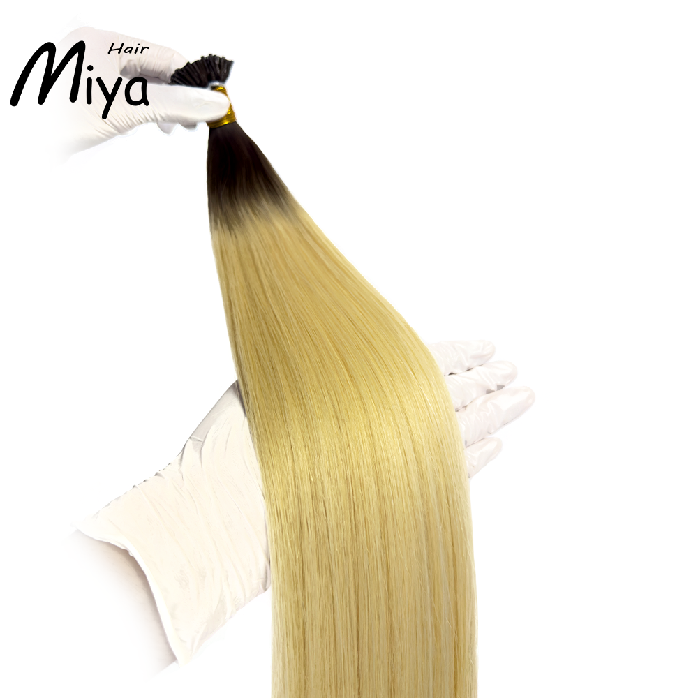 Ombre Blonde I Tip Hair Best Quality Double Drawn 100% Cuticle Aligned Human Hair From One Donor 16-30inch