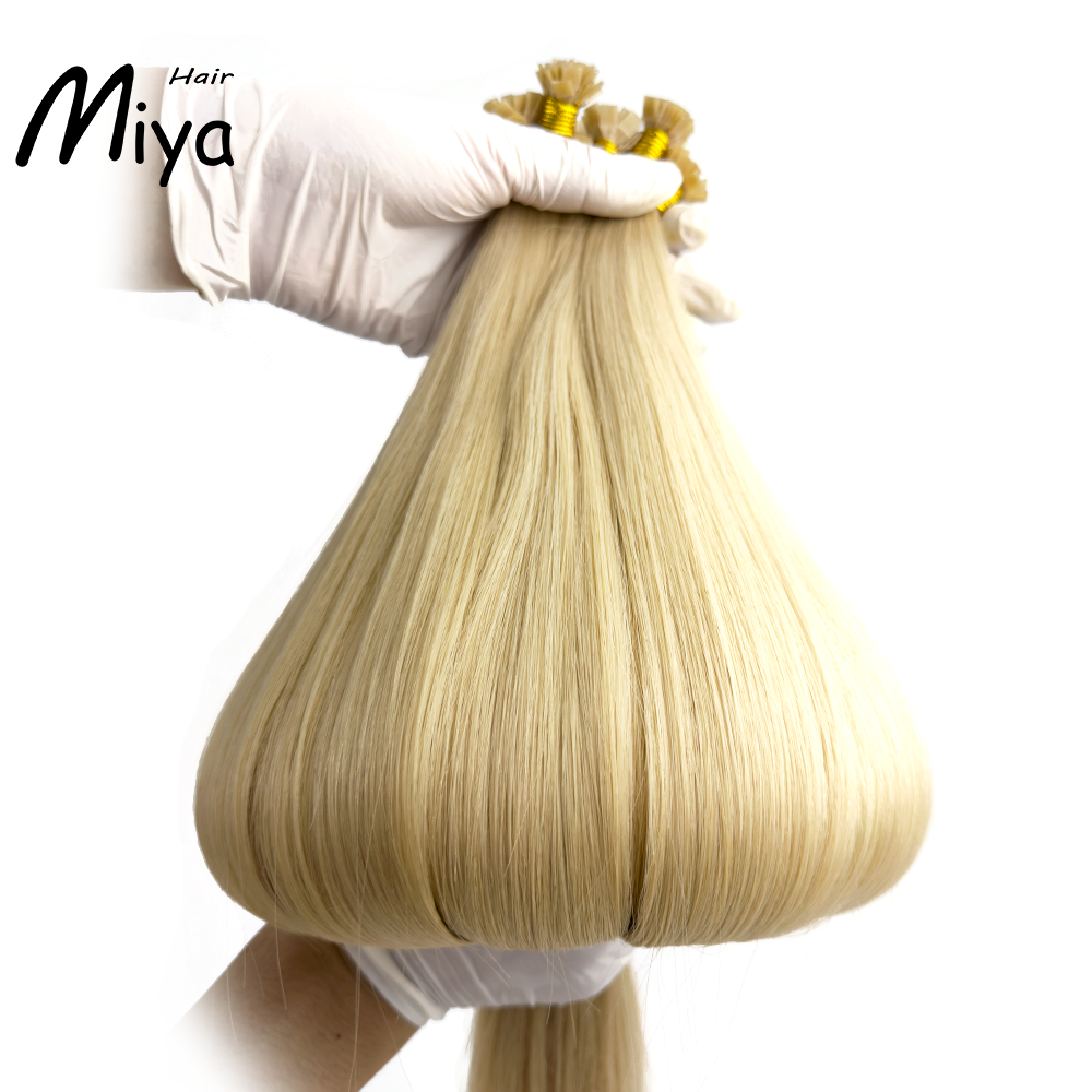 Warm Blonde Extensions Virgin Hair Keratin Hair Best Quality Double Drawn 100% Cuticle Aligned Human Hair From One Donor 16-30inch Virgin Hair Flat Tip Hair Unprocessed Hair