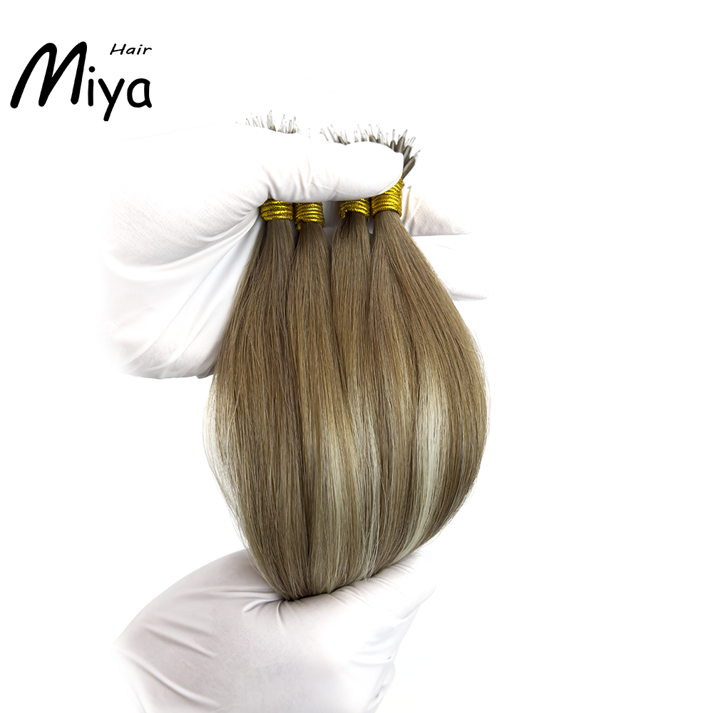 Balayage Hair Ombre Highlight Virgin Hair Nano Ring Hair Best Quality Double Drawn 100% Cuticle Aligned Human Hair From One Donor 18-24inch Nano Bead Hair Extensions Nano Hair